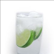 Picture Of Sparkling Water With Ice And Lime